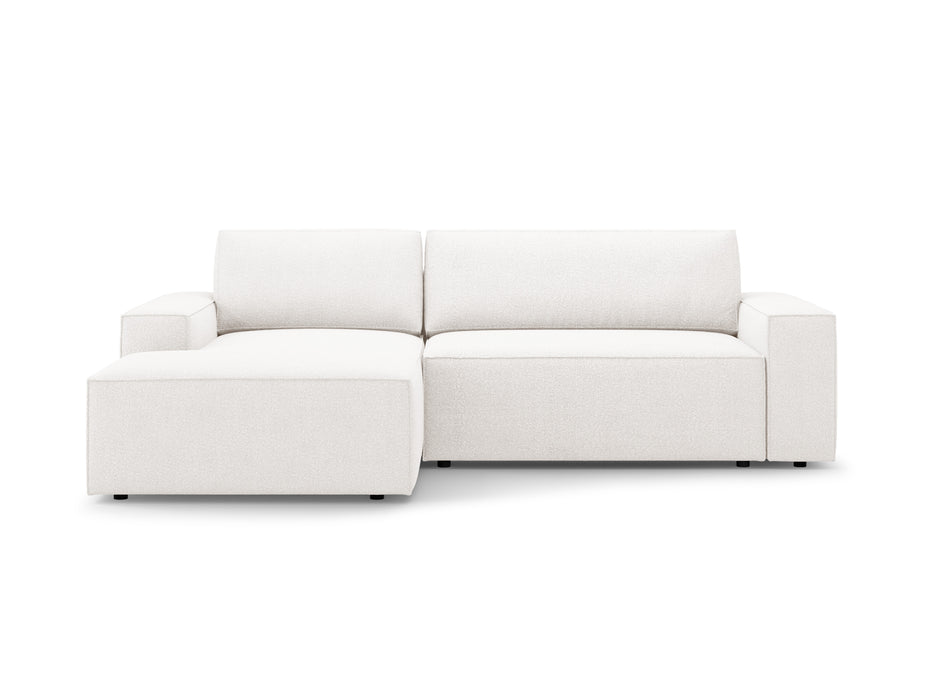 Kampinė bouclé sofa-lova su dėže Jodie