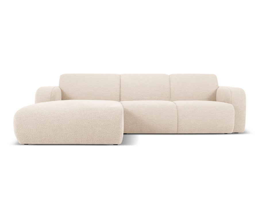 Boucle keturvietė kampinė sofa Molino