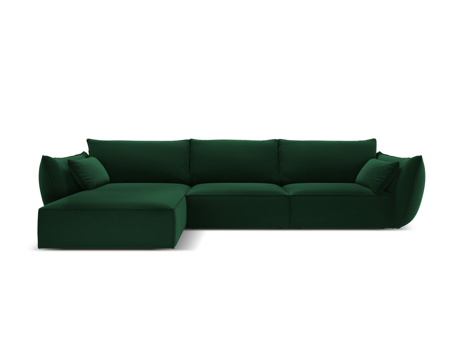 Keturvietė velveto kampinė sofa Kaelle