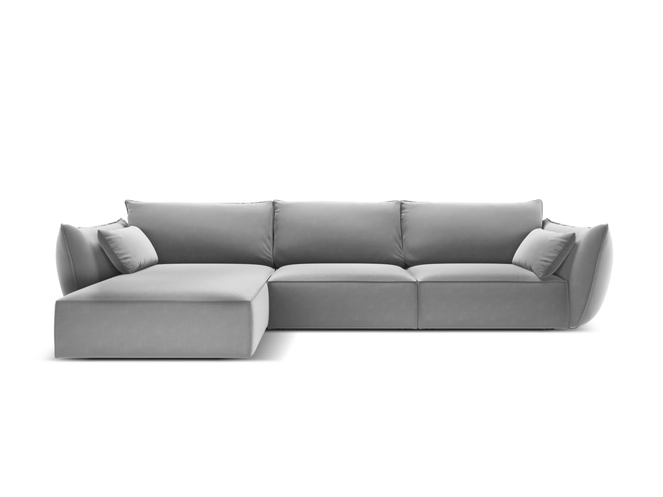 Keturvietė velveto kampinė sofa Kaelle