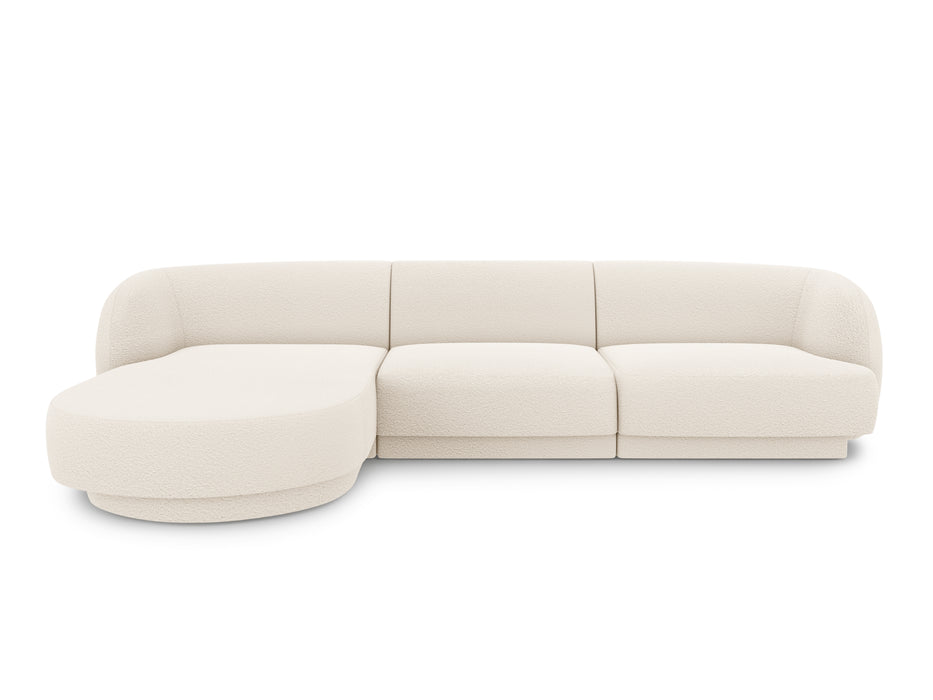 Kampinė bouclé sofa Miley