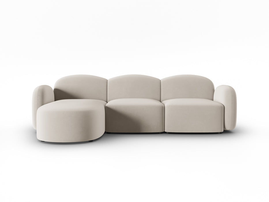 Aksominė keturvietė kampinė sofa Blair