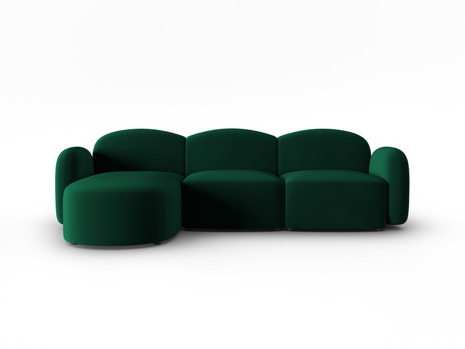 Aksominė keturvietė kampinė sofa Blair