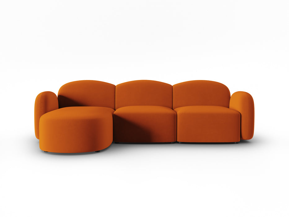 Aksominė keturvietė kampinė sofa Blair