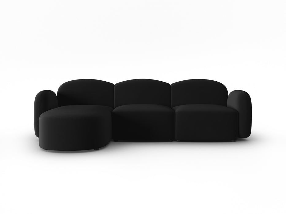 Aksominė keturvietė kampinė sofa Blair