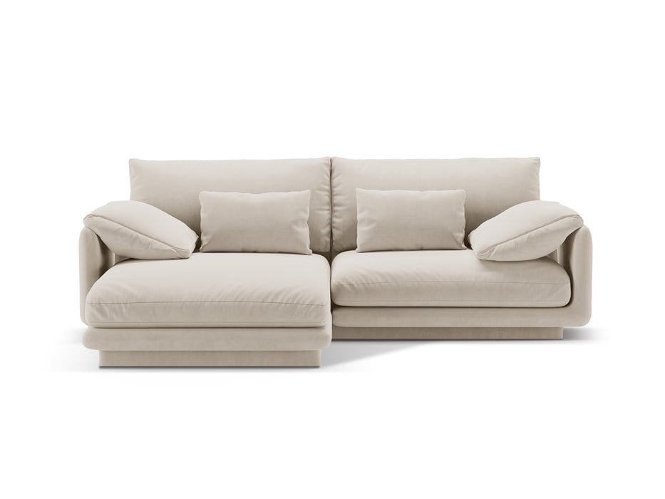 Trivietė velveto kampinė sofa Torino