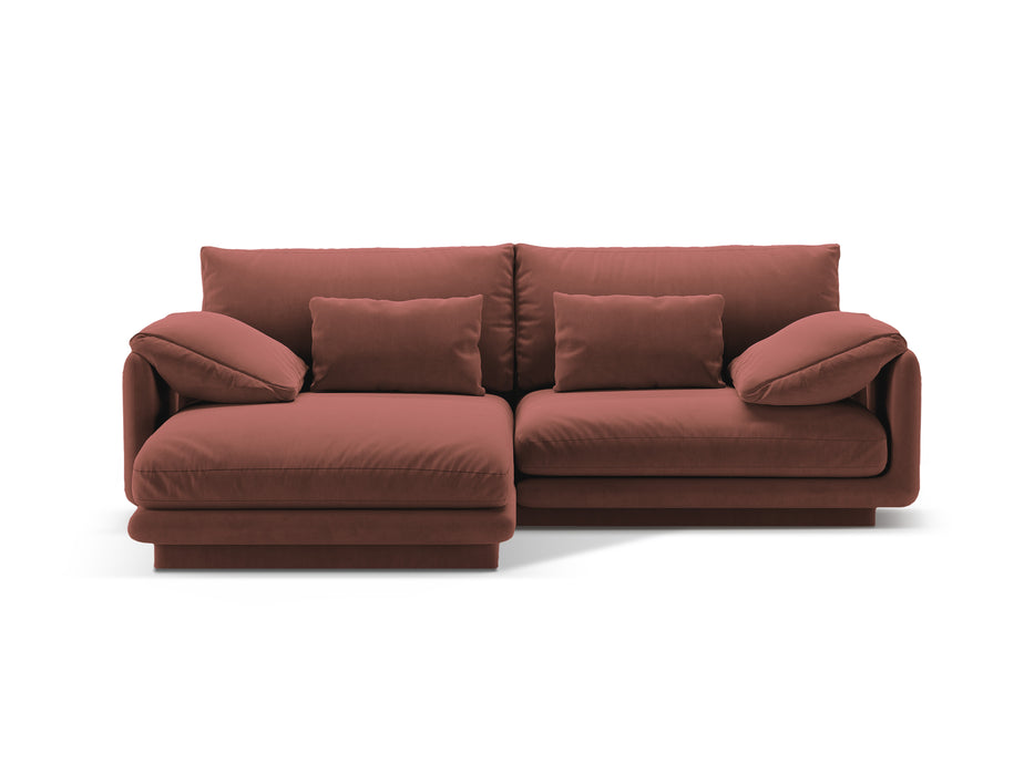 Trivietė velveto kampinė sofa Torino