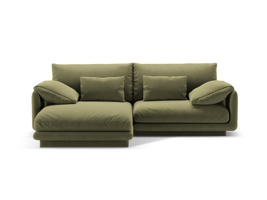 Trivietė velveto kampinė sofa Torino