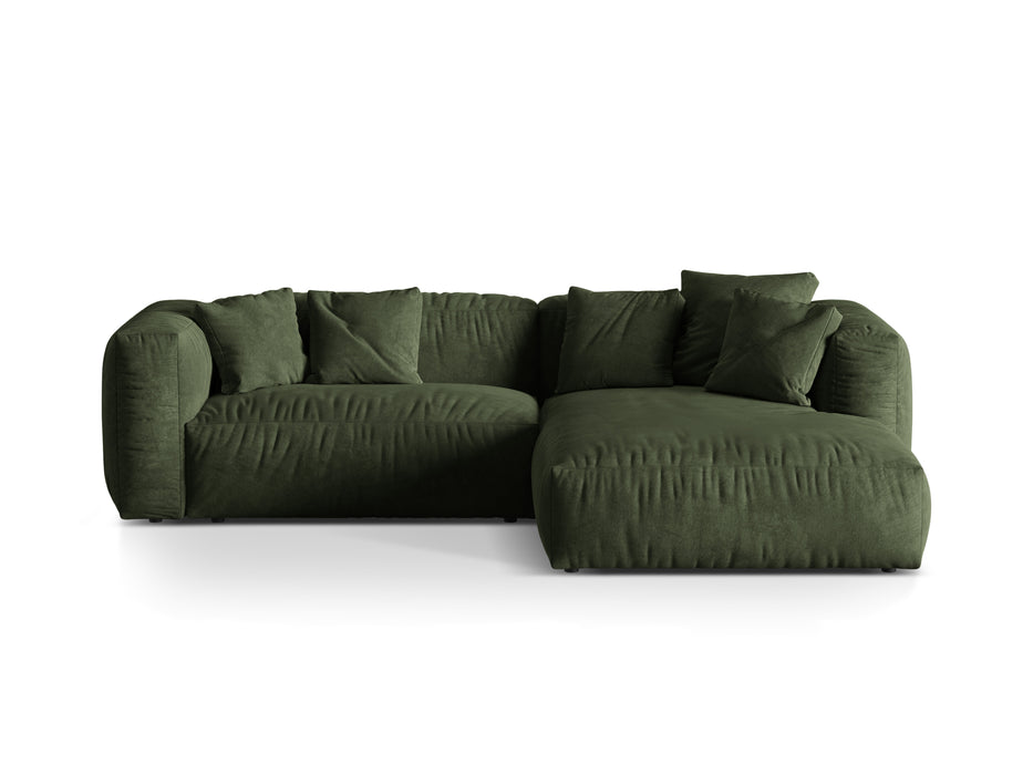 Corner two-seater velvet sofa Martina