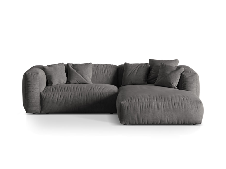 Corner two-seater velvet sofa Martina