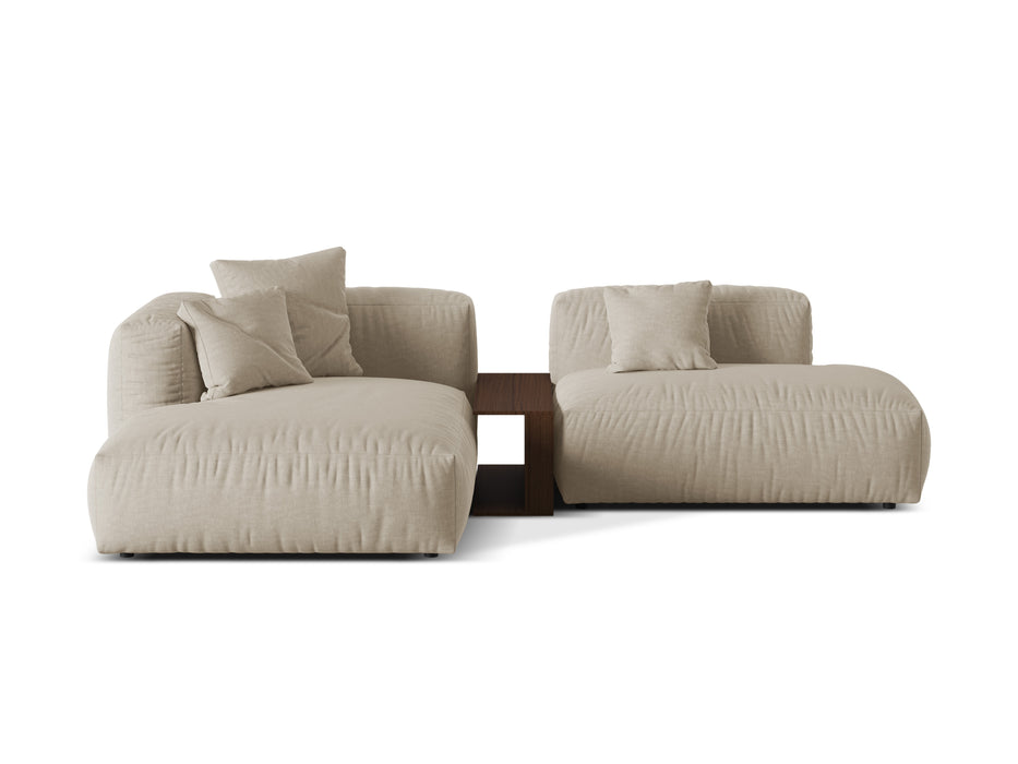 Corner two-seater sofa Martina with coffee table