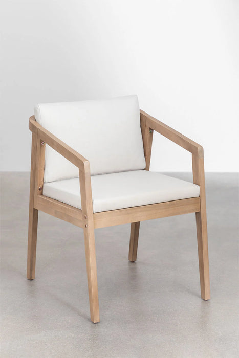 Set of 2 chairs made of acacia wood Kaela