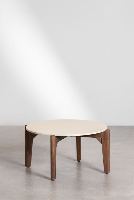 Cement and acacia wood coffee table Xajul