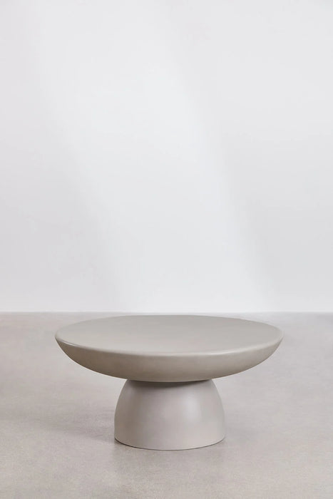 Round cement coffee table Zenadia