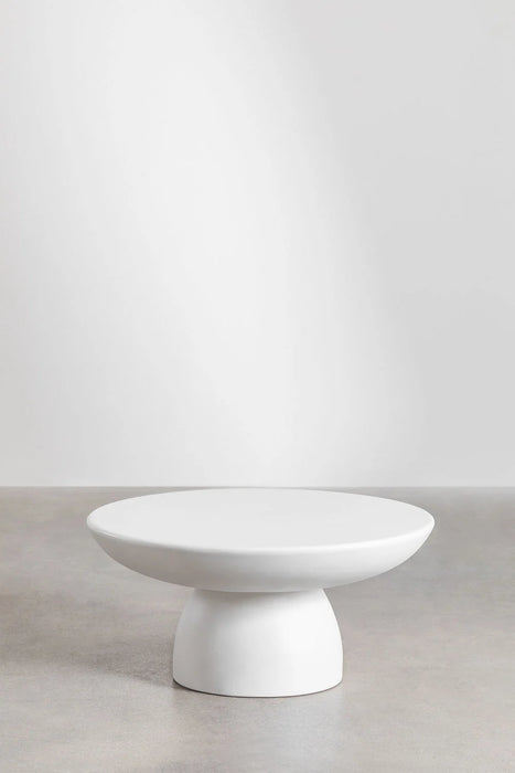 Round cement coffee table Zenadia