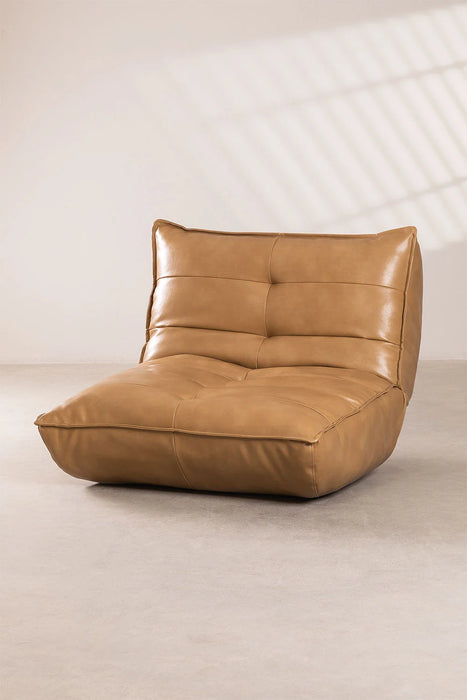 Faux leather armchair Mati