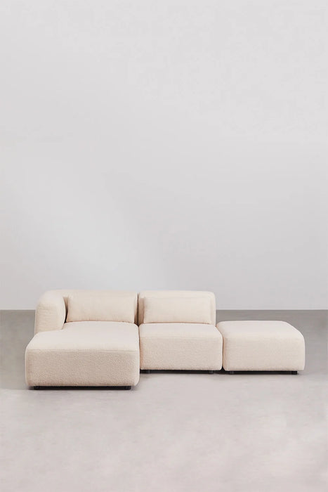 Dviejų dalių modulinė sofa su pufu Fogler