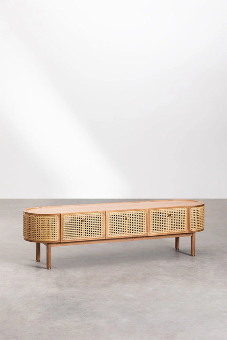 Rattan TV table Edwina