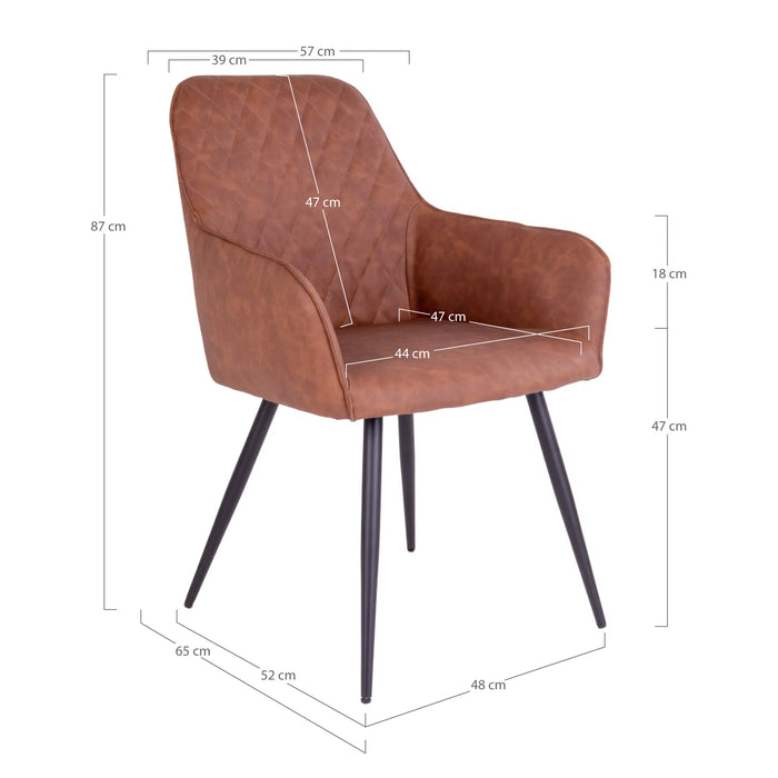 Set of two artificial leather chairs Harbo
