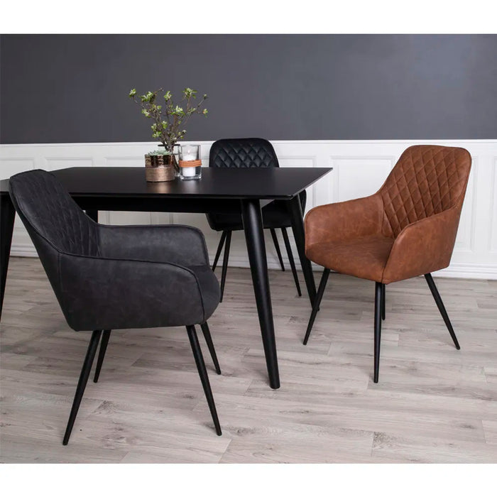 Set of two artificial leather chairs Harbo