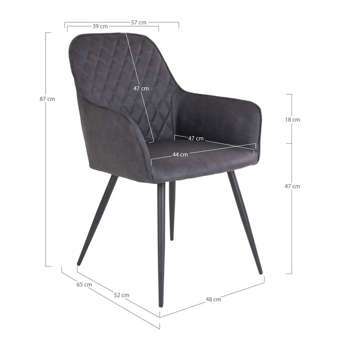 Set of two artificial leather chairs Harbo