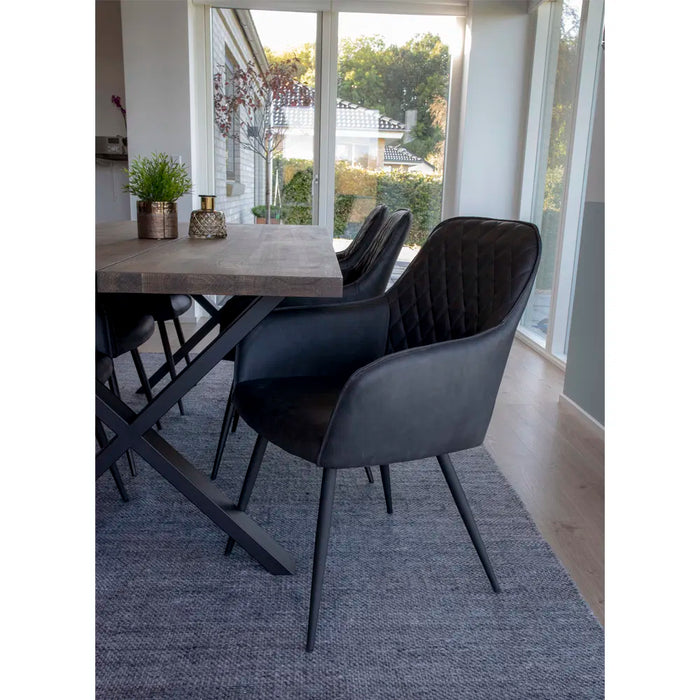 Set of two artificial leather chairs Harbo
