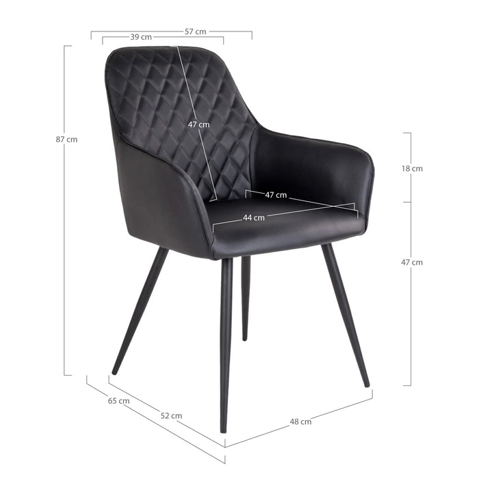 Set of two artificial leather chairs Harbo