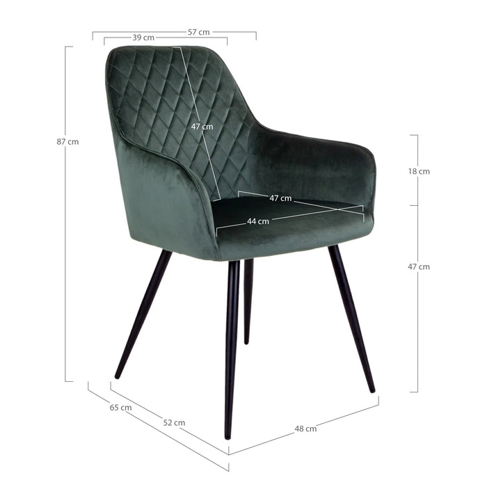 Set of two velvet chairs Harbo