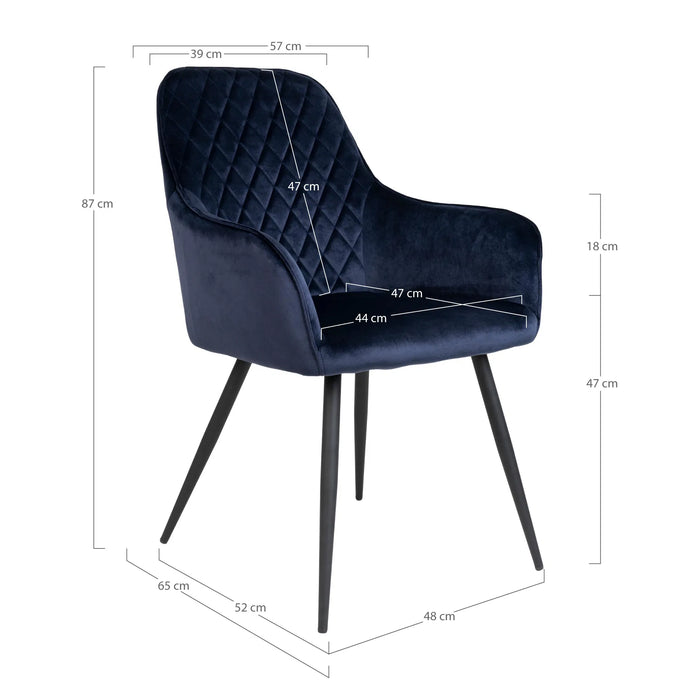 Set of two velvet chairs Harbo