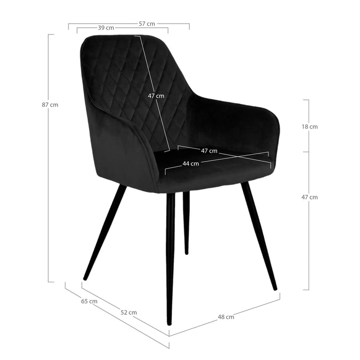 Set of two velvet chairs Harbo