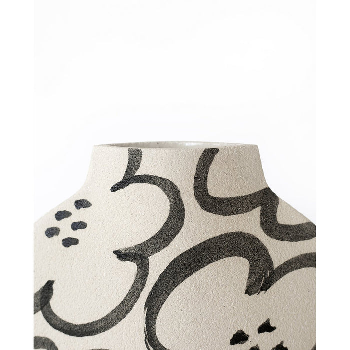 Handmade white ceramic vase Camelia