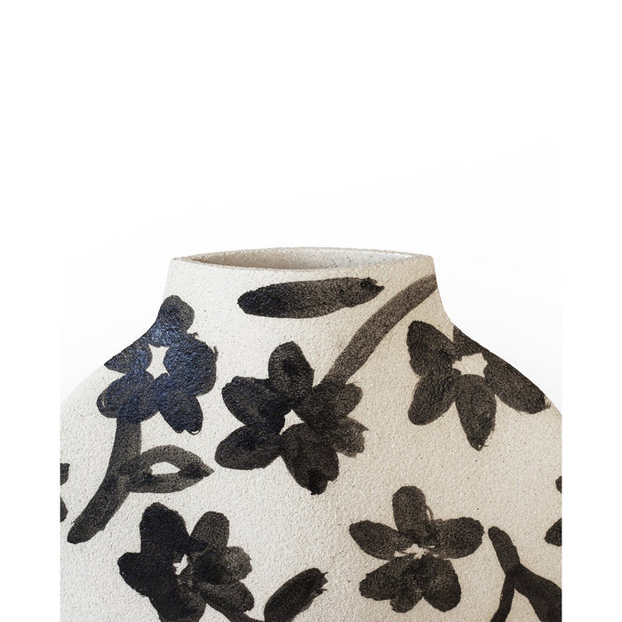Rankų darbo keramikinė vaza Flowers Pattern