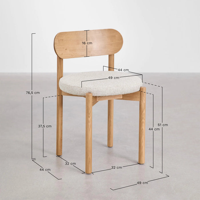 Oak chair Bianca