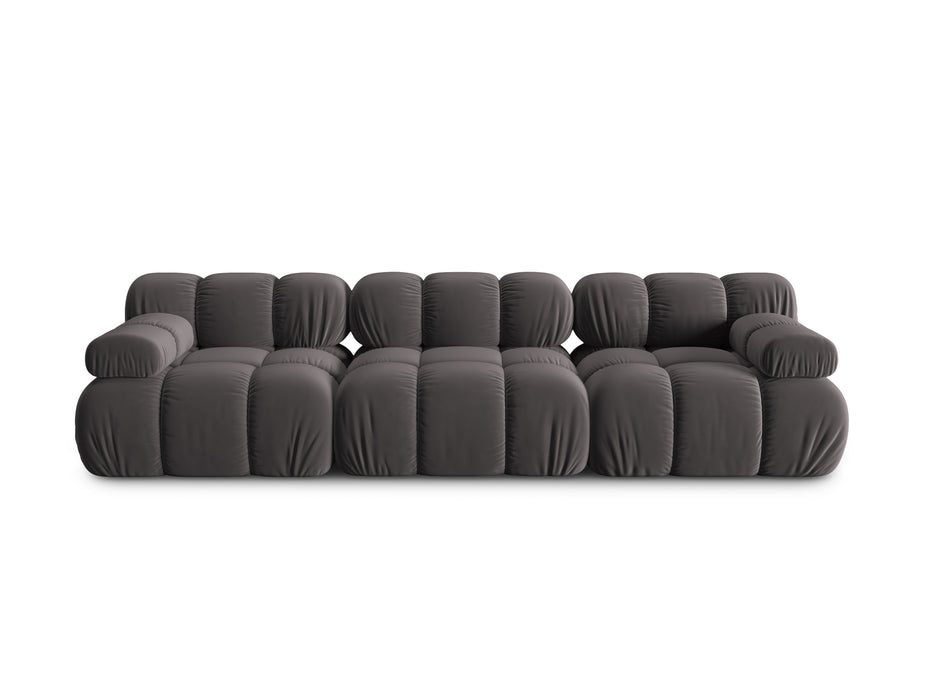Velvet three-seater sofa Bellis