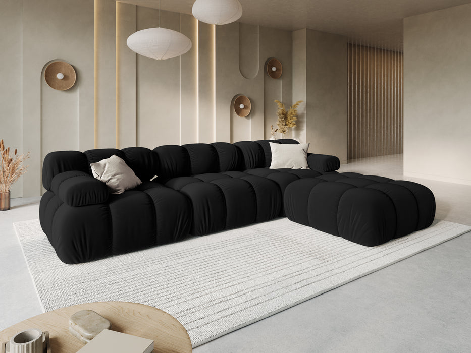 Velvet three-seater sofa Bellis