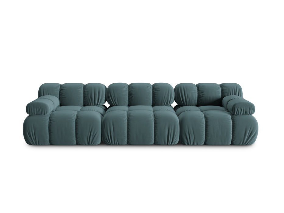 Velvet three-seater sofa Bellis