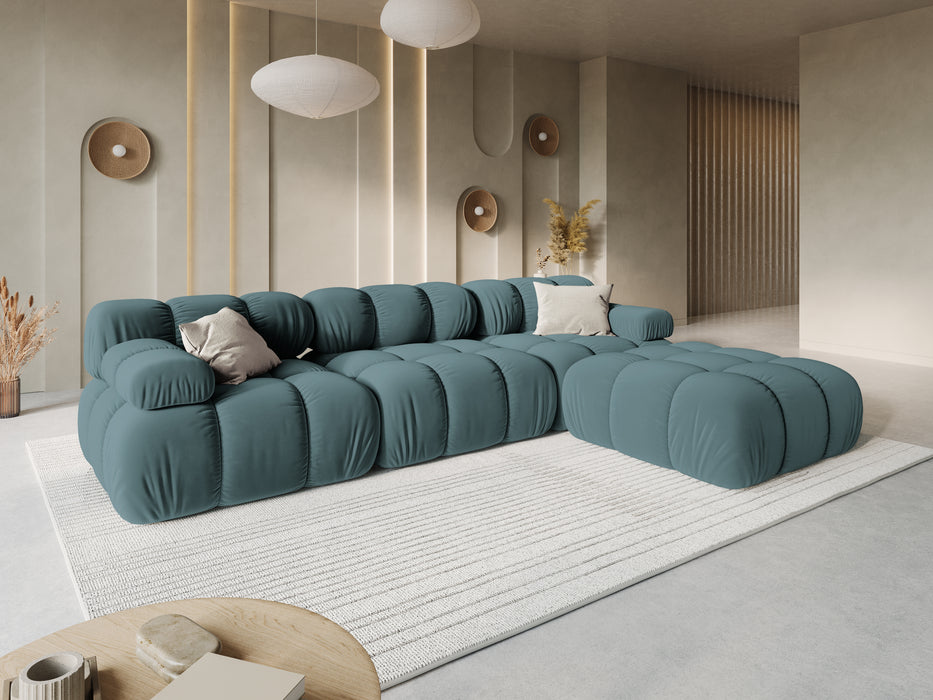 Velvet three-seater sofa Bellis