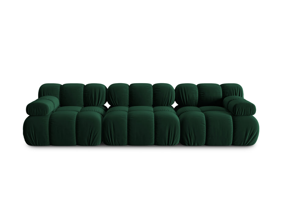 Velvet three-seater sofa Bellis
