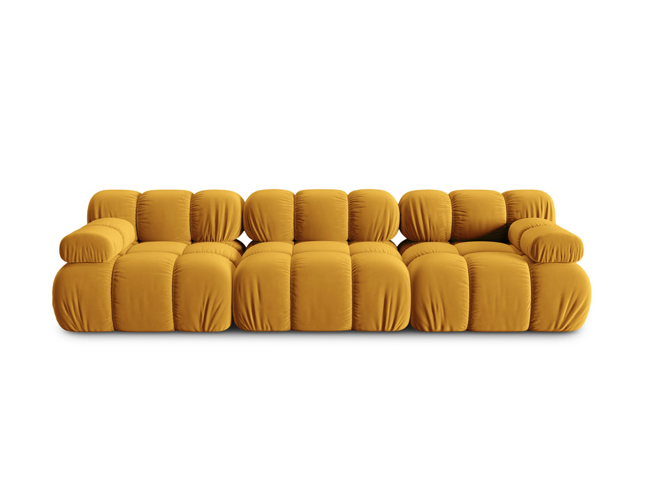 Velvet three-seater sofa Bellis