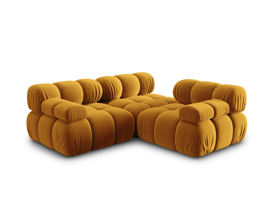 Velvet three-seater sofa Bellis