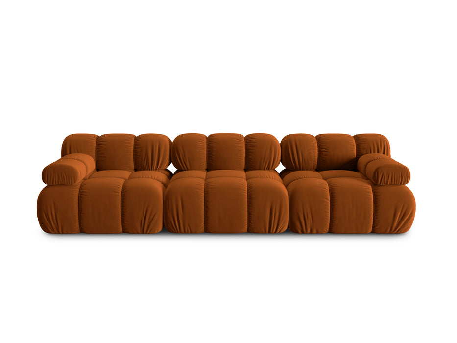 Velvet three-seater sofa Bellis