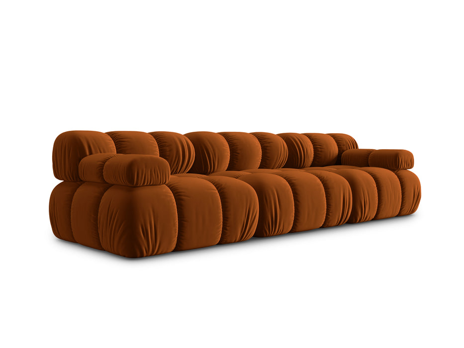 Velvet three-seater sofa Bellis