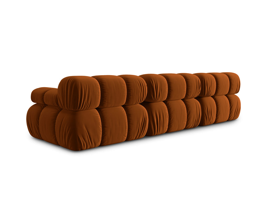 Velvet three-seater sofa Bellis