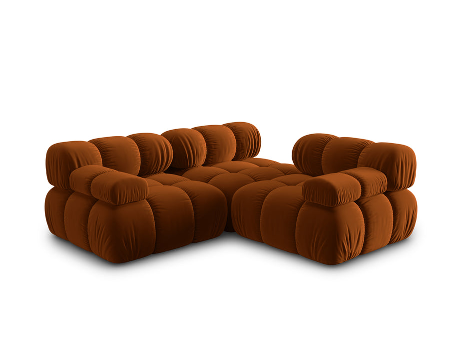 Velvet three-seater sofa Bellis