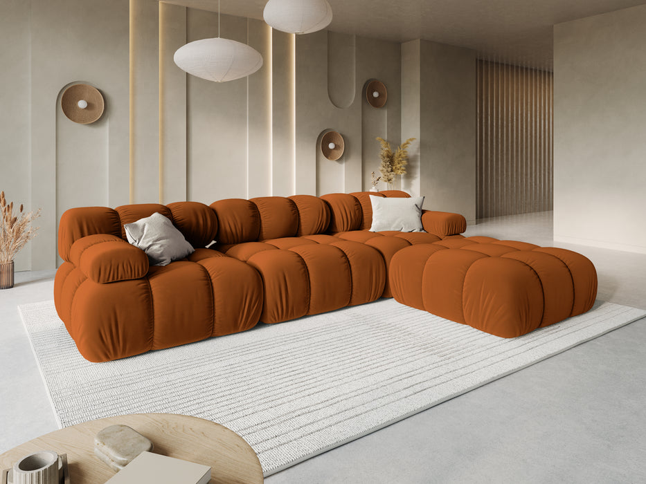 Velvet three-seater sofa Bellis