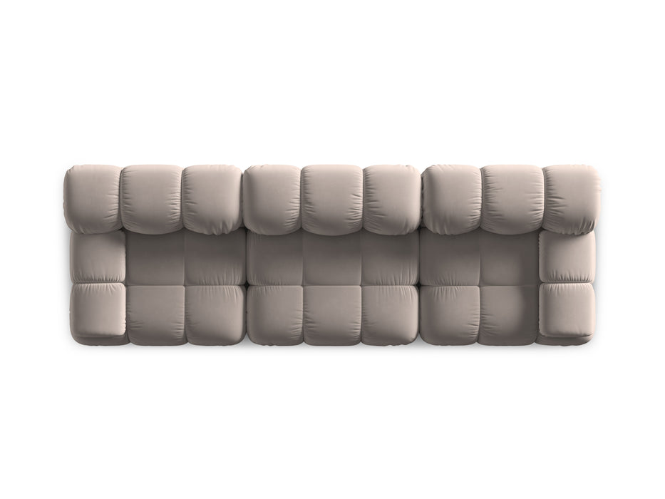 Velvet three-seater sofa Bellis