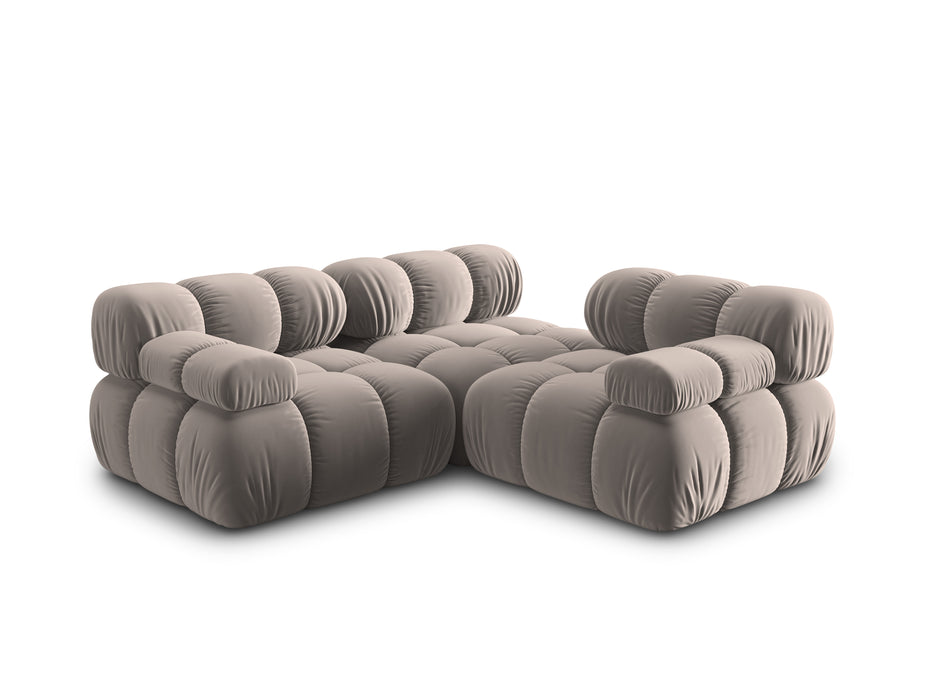 Velvet three-seater sofa Bellis