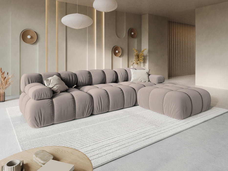 Velvet three-seater sofa Bellis