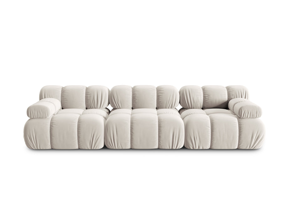 Velvet three-seater sofa Bellis