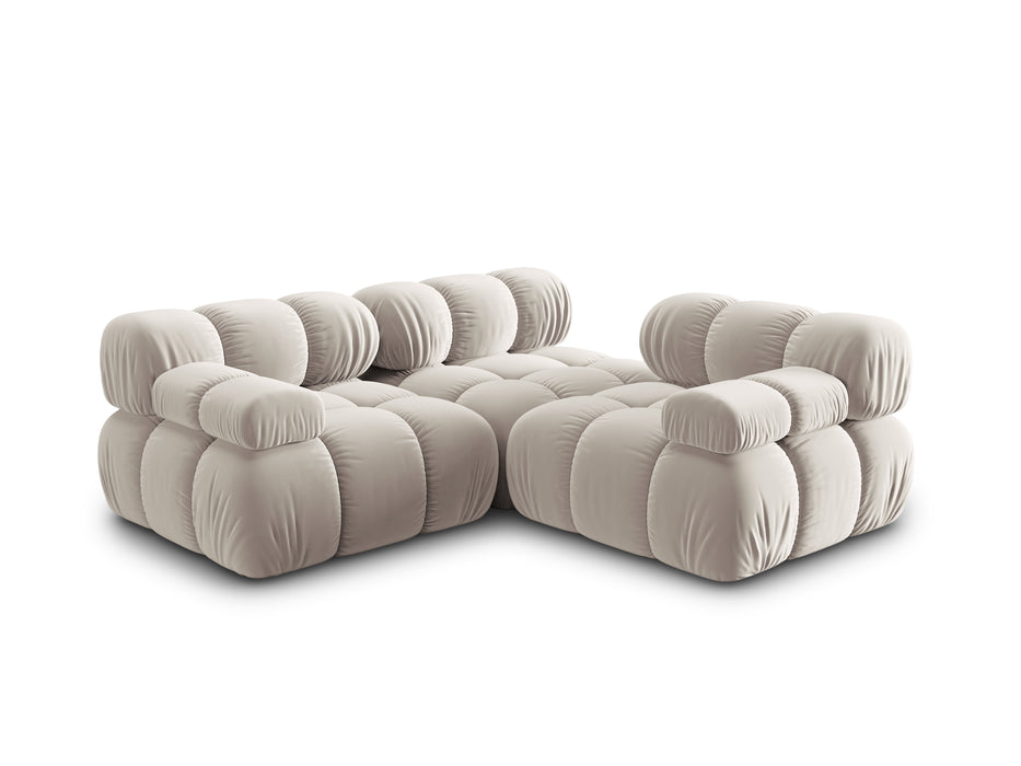 Velvet three-seater sofa Bellis